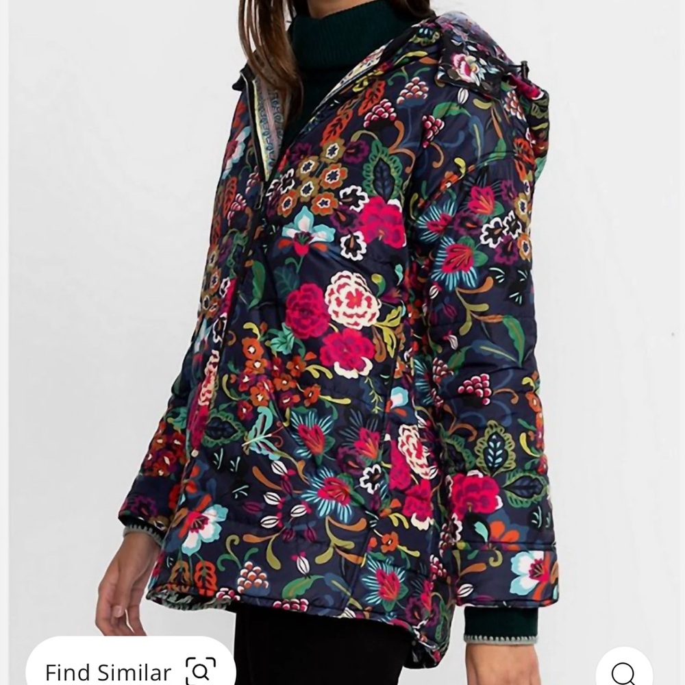 NWT Johnny Was Mauri Reversible Puffer Jacket Coat Size Medium